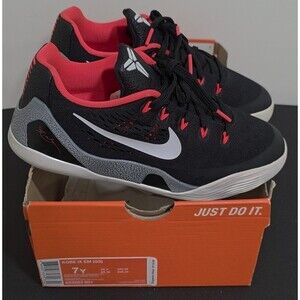 👟 Rare NIKE Kobe 9 EM Low Laser Crimson RED VguC Size 7